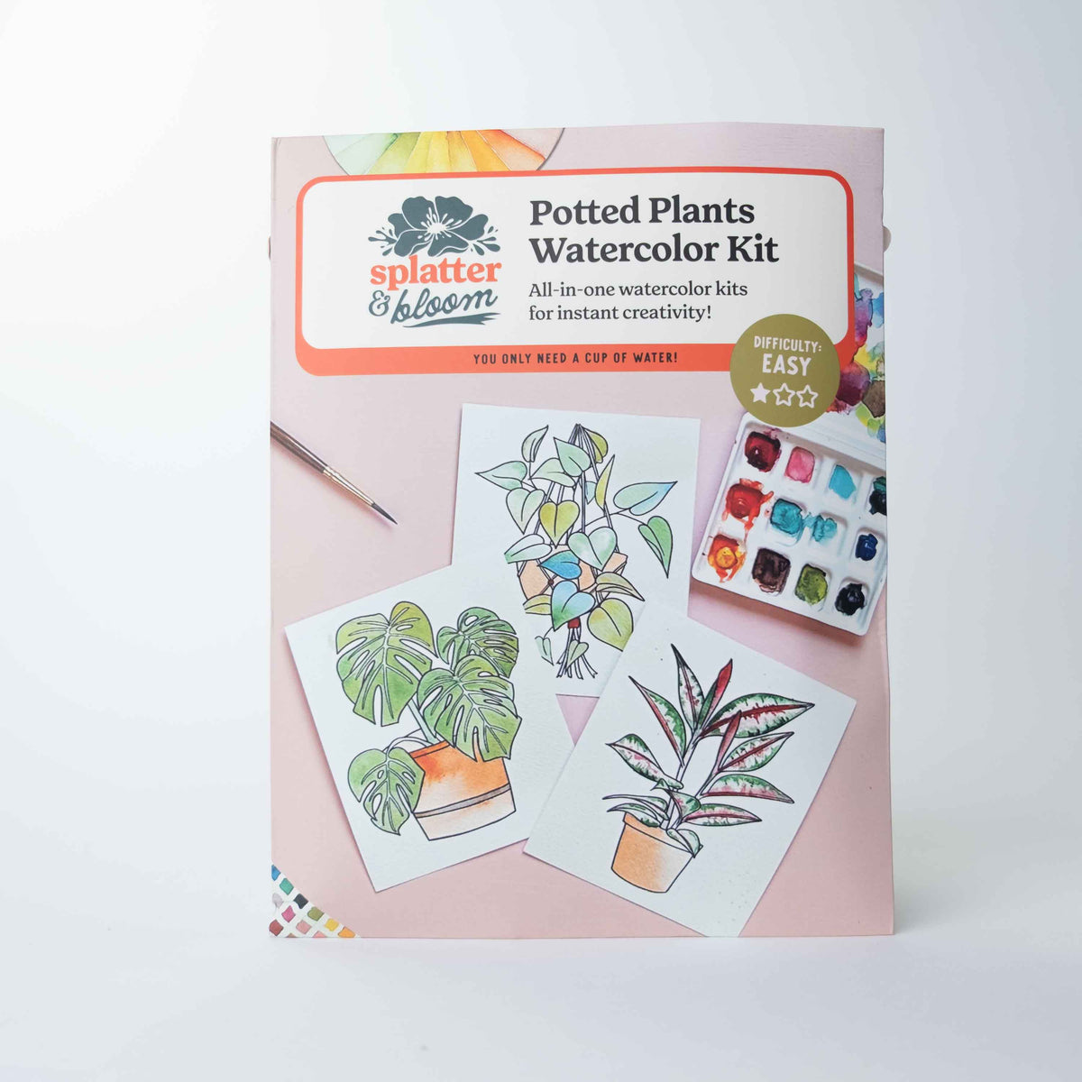 Potted Plants All-in-One Watercolor Kit by Splatter & Bloom